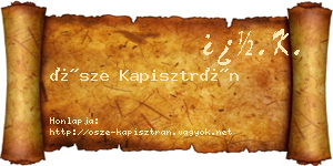 Ősze Kapisztrán névjegykártya